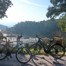 Our bicycles with Rio Minho